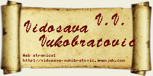 Vidosava Vukobratović vizit kartica